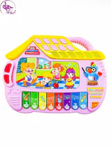 318/12 کلبه موزیکال پیانویی چراغدار برند happy school